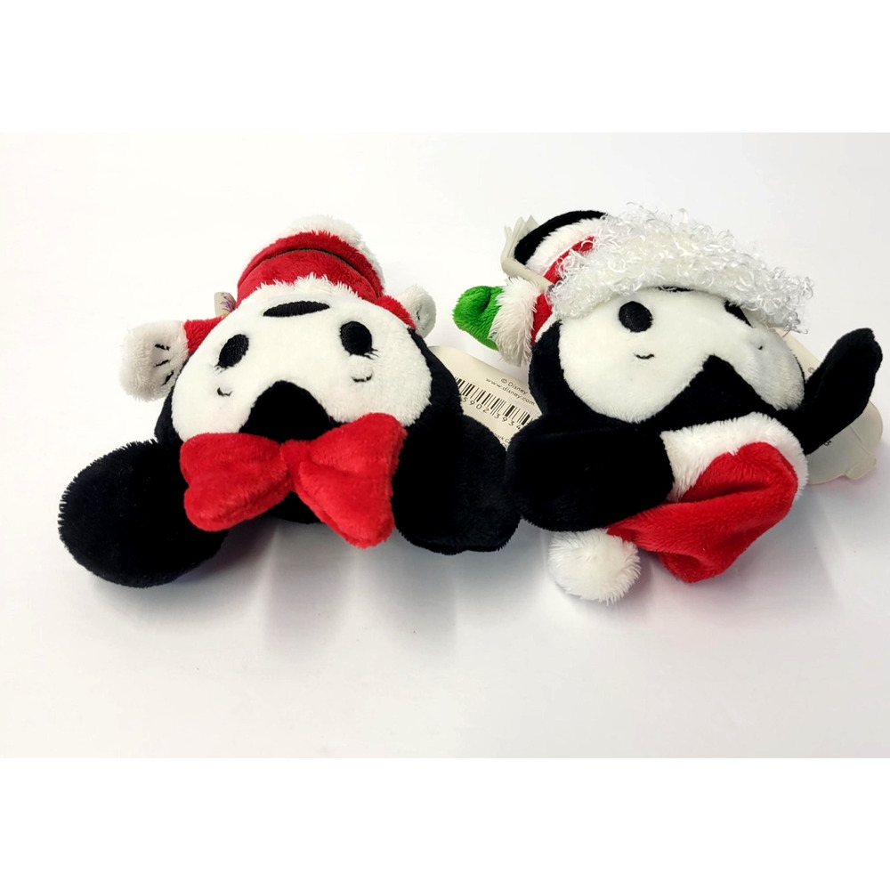 Hallmark Disney Itty Bittys Santa Mickey Minnie Claus Holiday Plush Set Limited - Picture 15 of 16